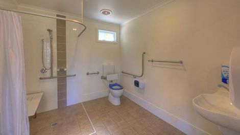 Interior of the disabled friendly amenities at Yea Riverside Caravan Park